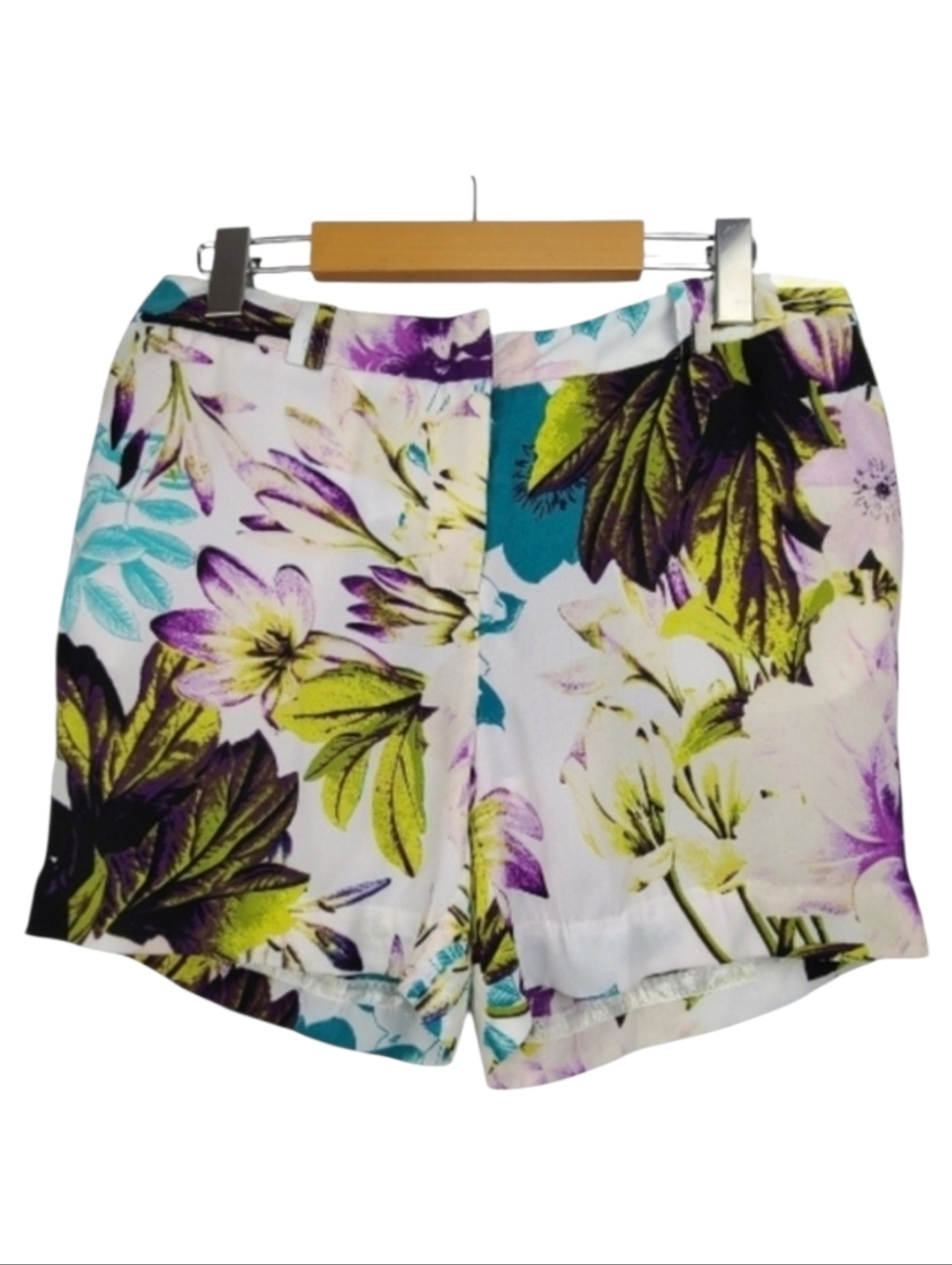 Worthington Floral Shorts Womens Size 6 Mid Rise Summer Lightweight Pockets